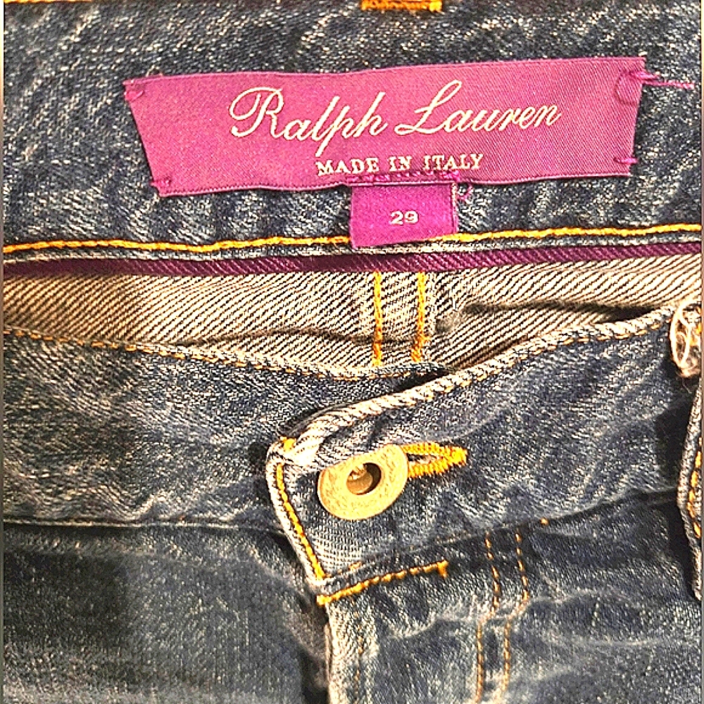 Ralph Lauren Purple Label Blue Stone Washed Denim Jeans Womens Size 29